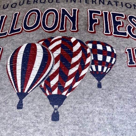 Balloon Fiesta 2019 Large Long Sleeve Gray Unisex Hoodie - Picture 5 of 5